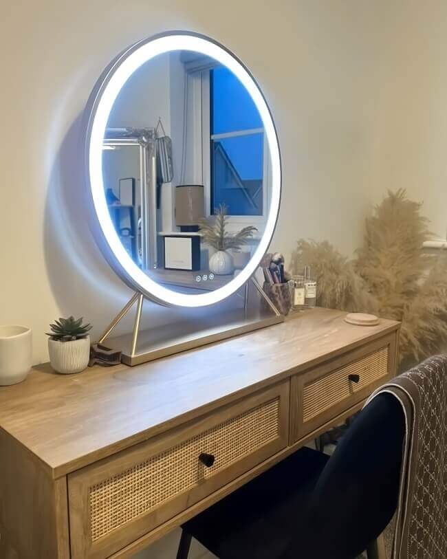 Anne Round Hollywood Mirror Gold 60x67CM - Image 11