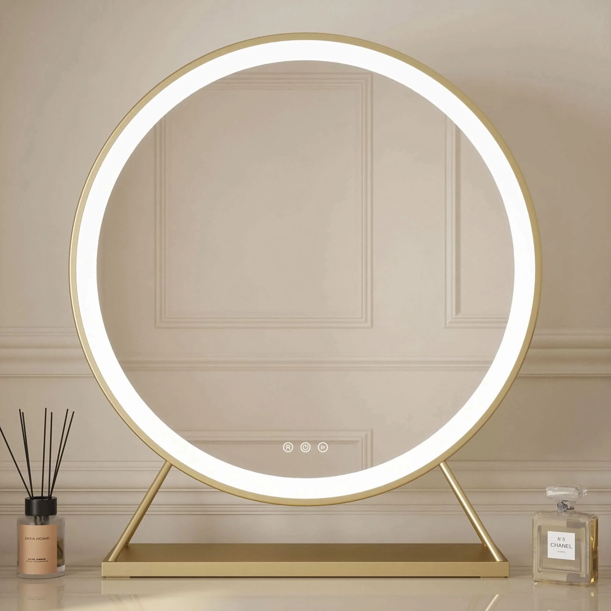 Anne Round Hollywood Mirror Gold 60x67CM - Image 18