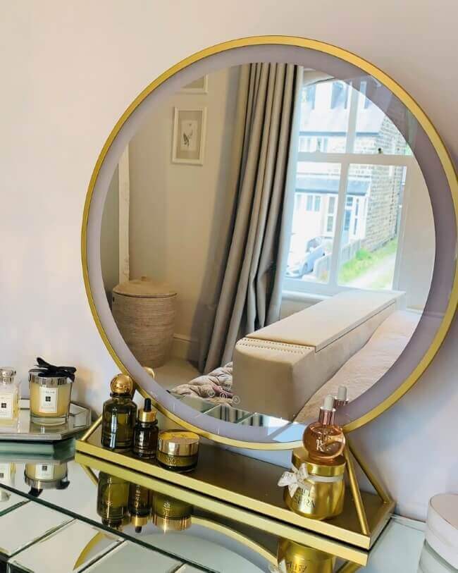 Anne Round Hollywood Mirror Gold 60x67CM - Image 9