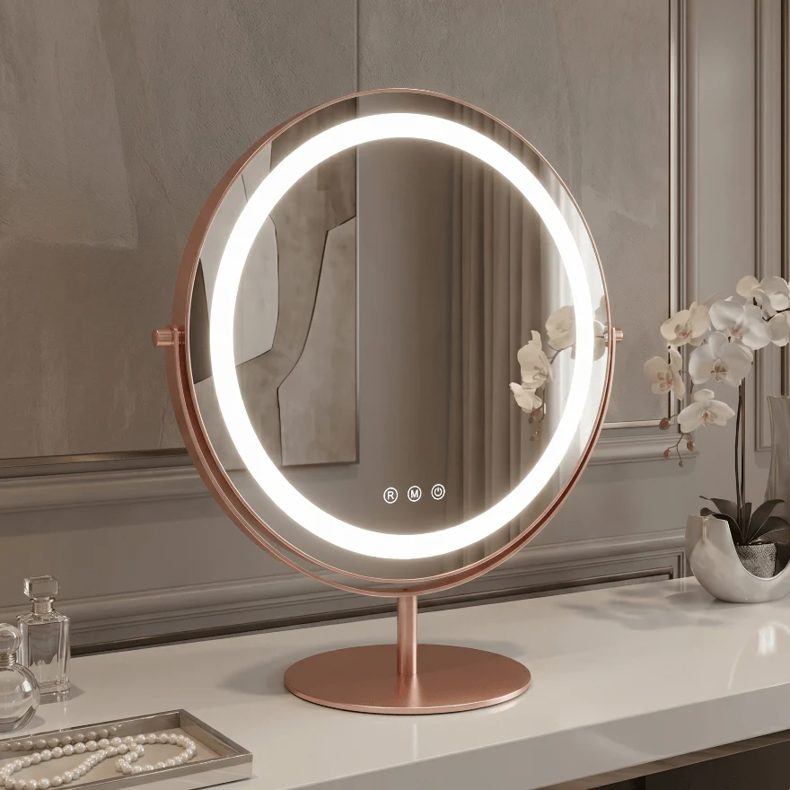 Celeste LED Vanity Mirror Rose Gold - Image 2