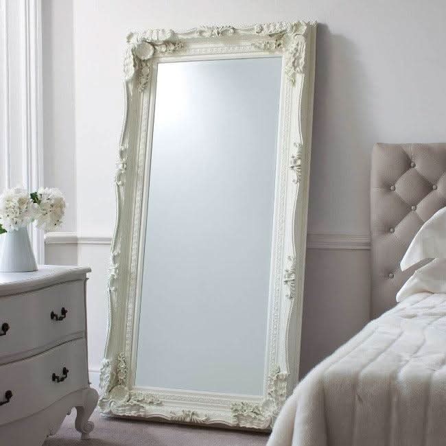 Charles Leaner Mirror in Cream  176cm x 90cm - Image 3