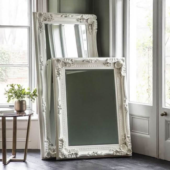 Charles Leaner Mirror in Cream  176cm x 90cm - Image 5