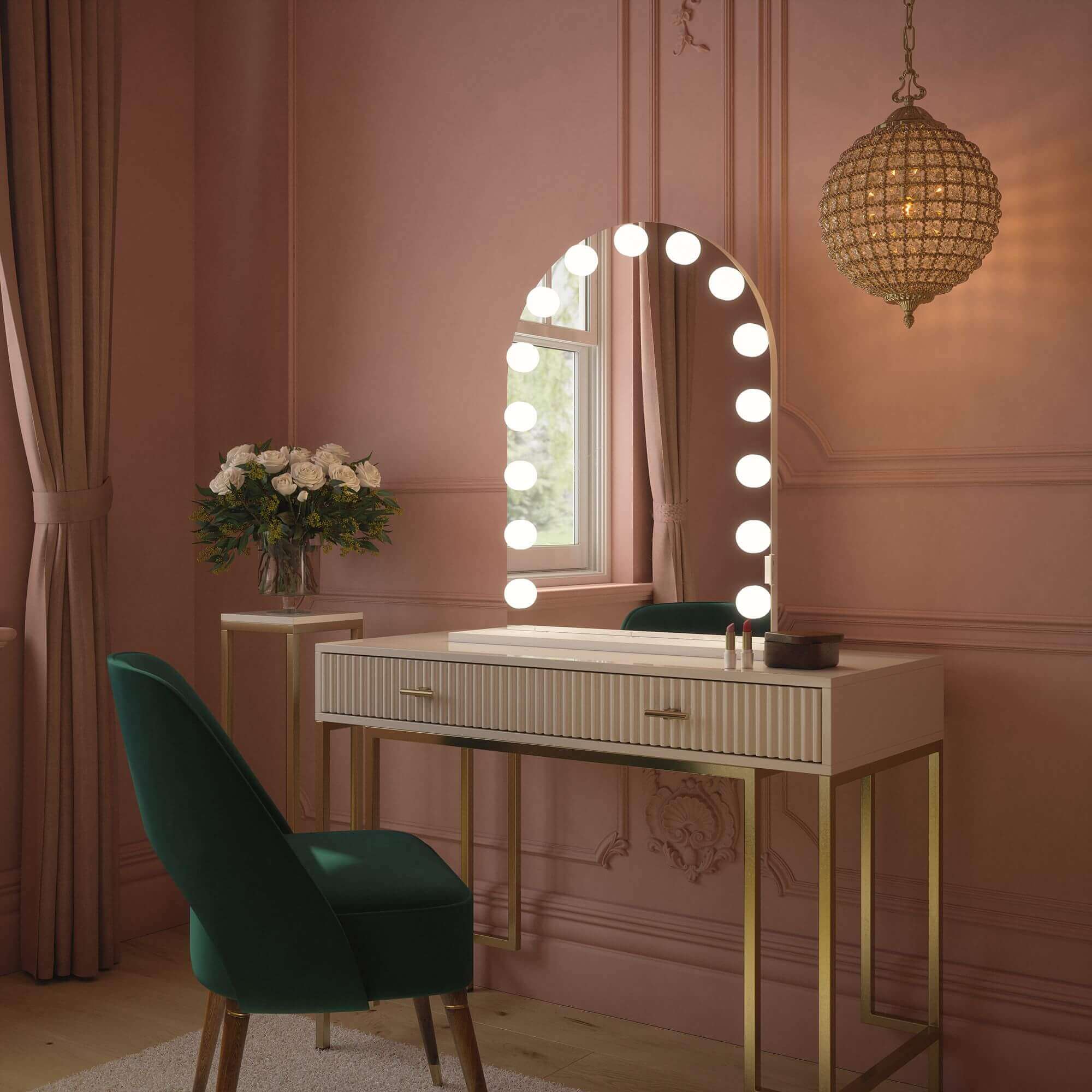 Charlize Arch Hollywood Mirror 80 x 60cm - Image 6