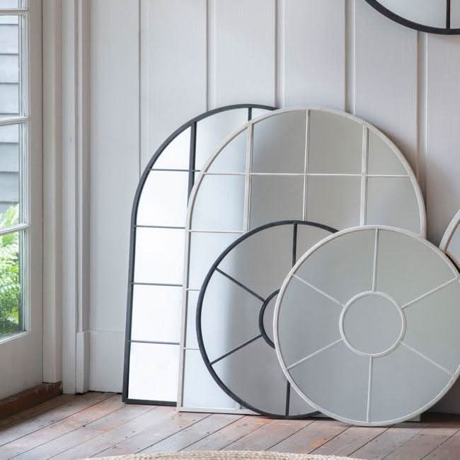 Hailey White Arch Wall Mirror - Image 3