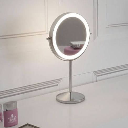 Illuminated Round Cosmetic Mirror Rechargeable Diameter 20cm - Image 4