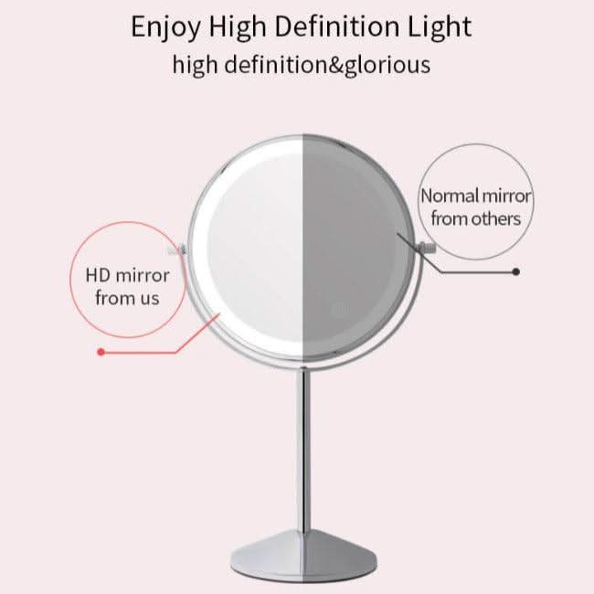 Illuminated Round Cosmetic Mirror Rechargeable Diameter 20cm - Image 5