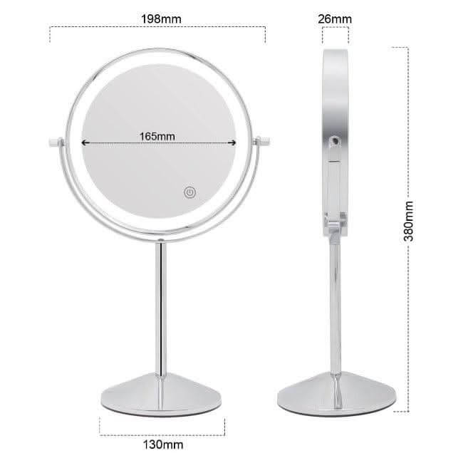 Illuminated Round Cosmetic Mirror Rechargeable Diameter 20cm - Image 7
