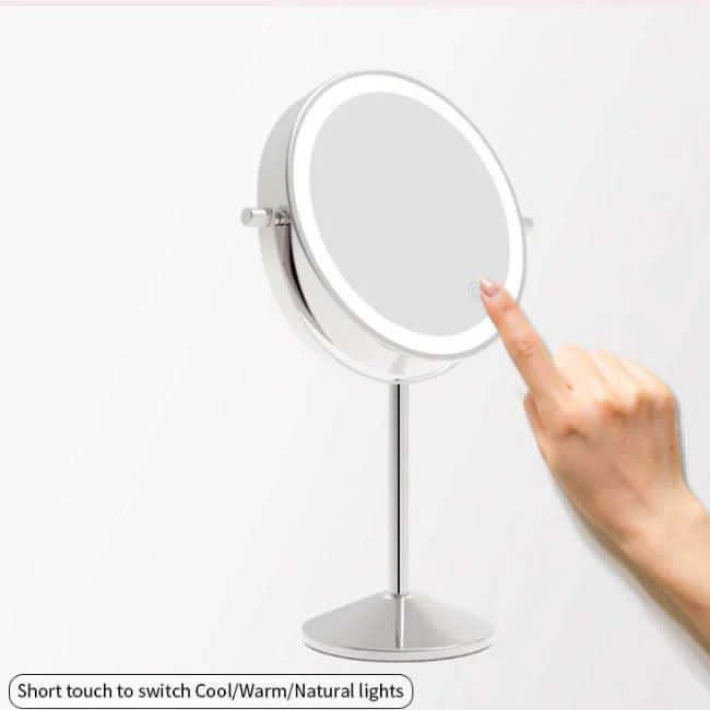 Illuminated Round Cosmetic Mirror Rechargeable Diameter 20cm - Image 9