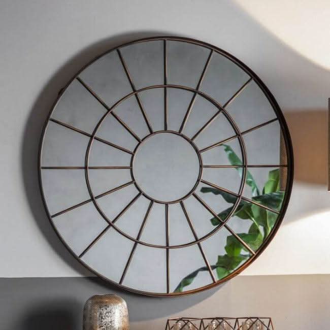 Large Round Chic Window Mirror - Image 4