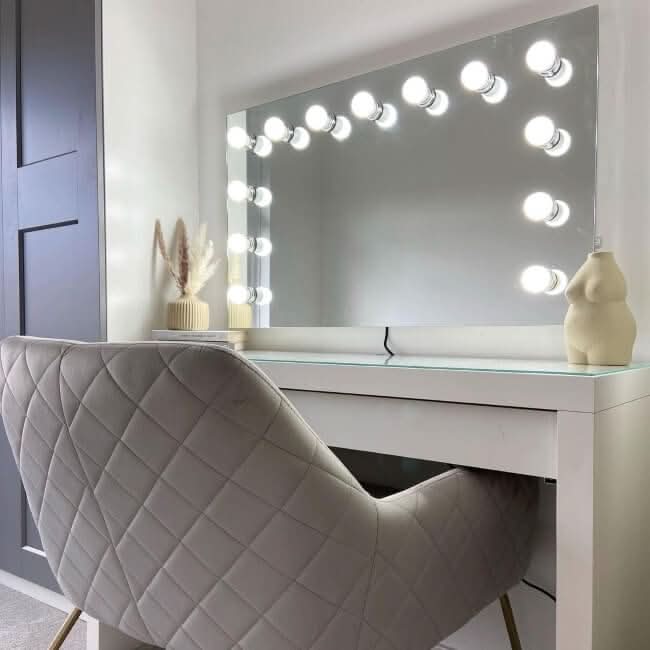 PRE ORDER FOR END JULY Nicole Hollywood Mirror Wall Mounted 100x60cm - Image 10