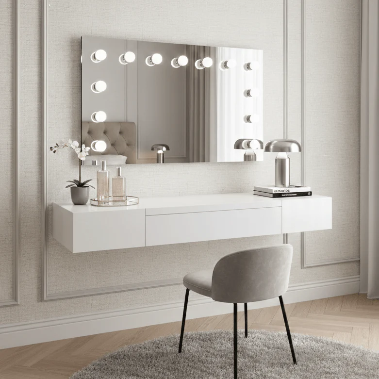 PRE ORDER FOR END JULY Nicole Hollywood Mirror Wall Mounted 100x60cm - Image 15