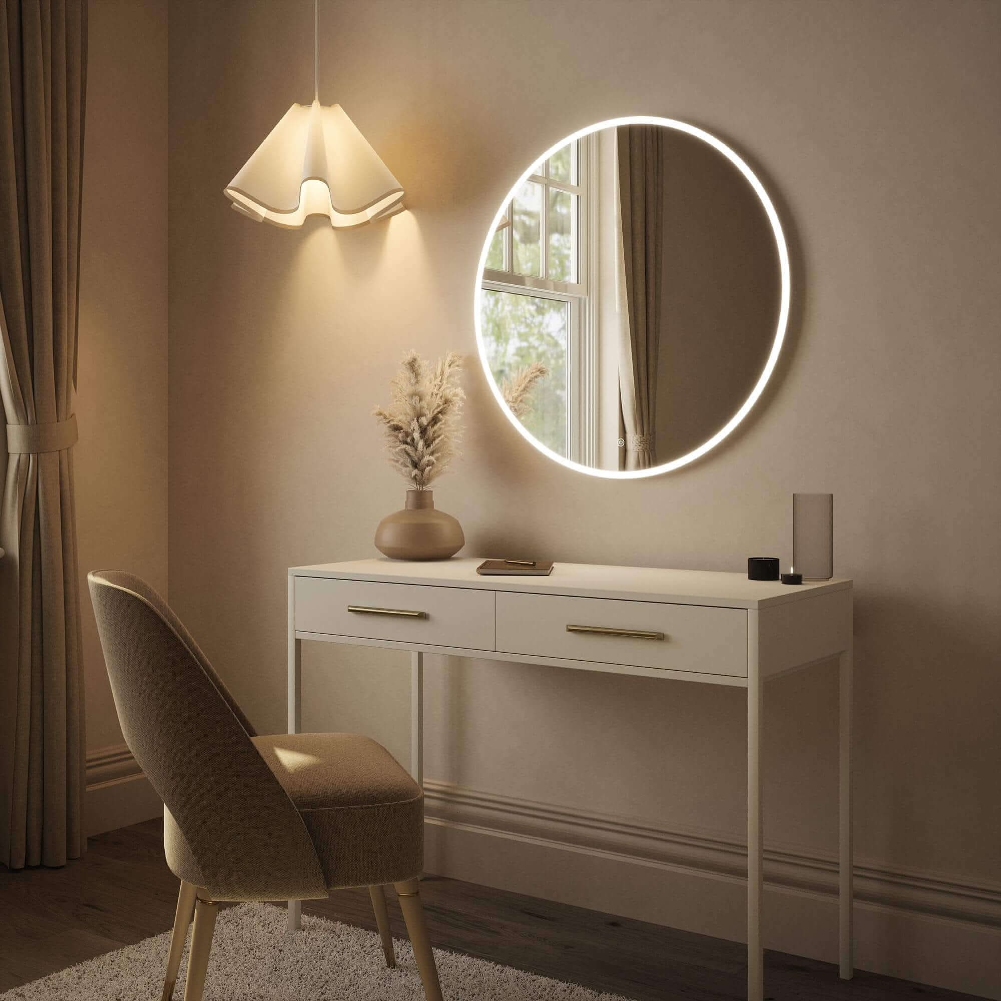 Ava Round Wall Mounted Mirror 80cm - Image 11