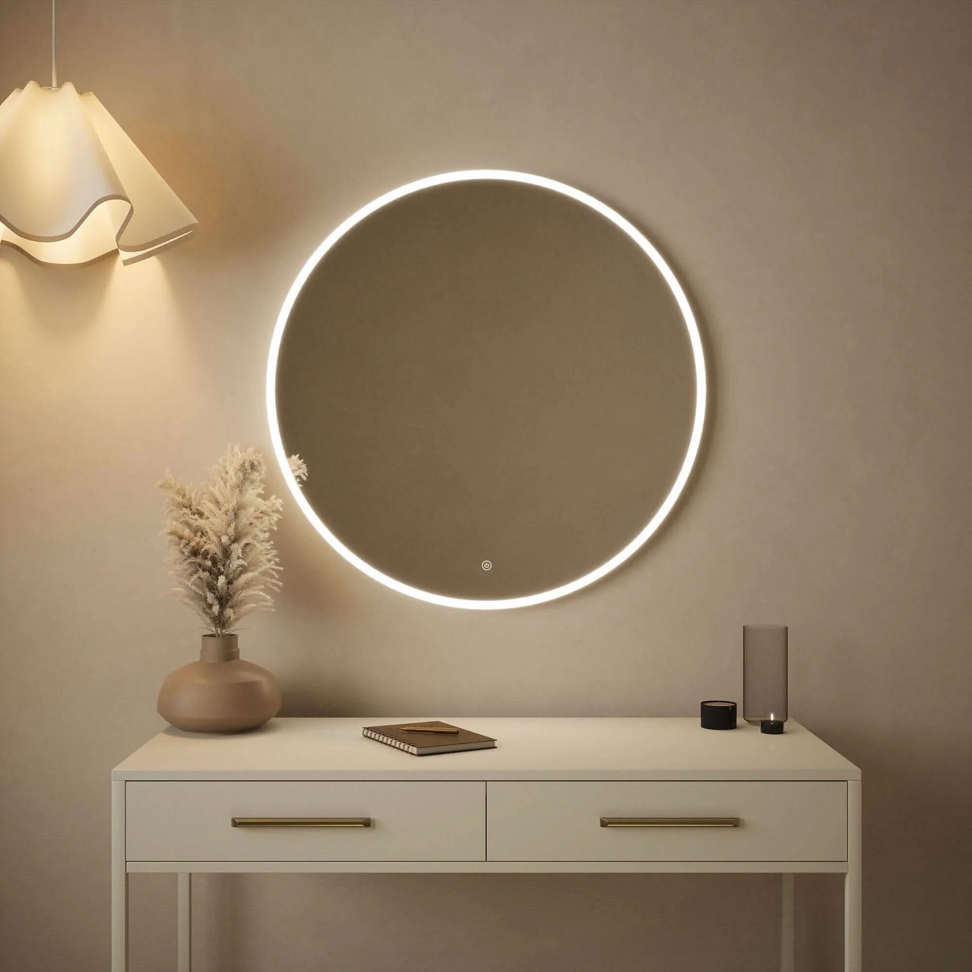 Ava Round Wall Mounted Mirror 80cm - Image 13