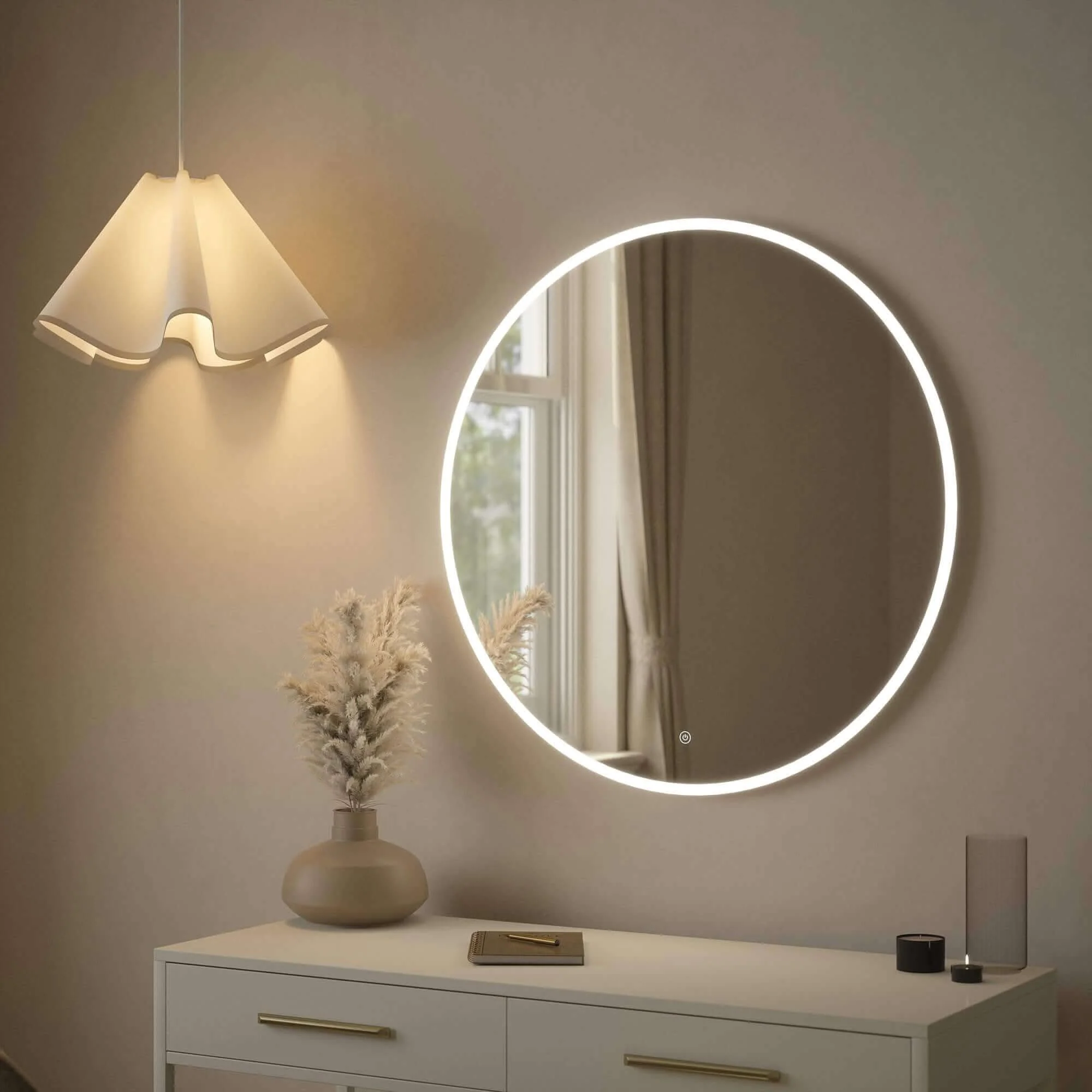 Ava Round Wall Mounted Mirror 80cm - Image 14