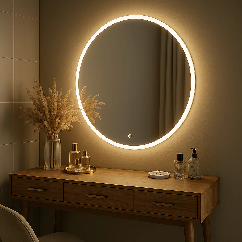 Ava Round Wall Mounted Mirror 80cm - Image 15