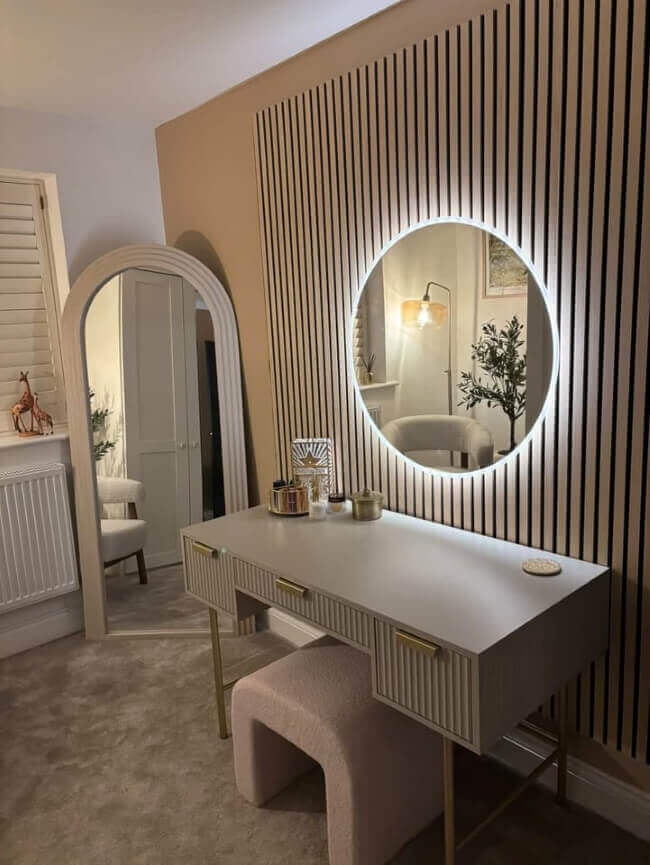 Ava Round Wall Mounted Mirror 80cm - Image 8