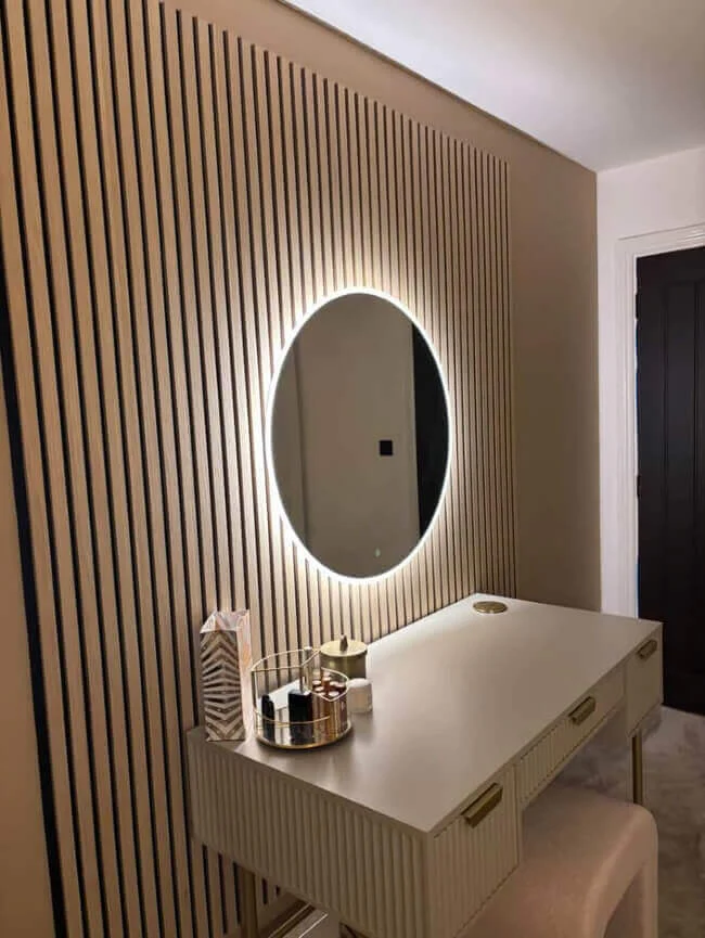 Ava Round Wall Mounted Mirror 80cm - Image 9