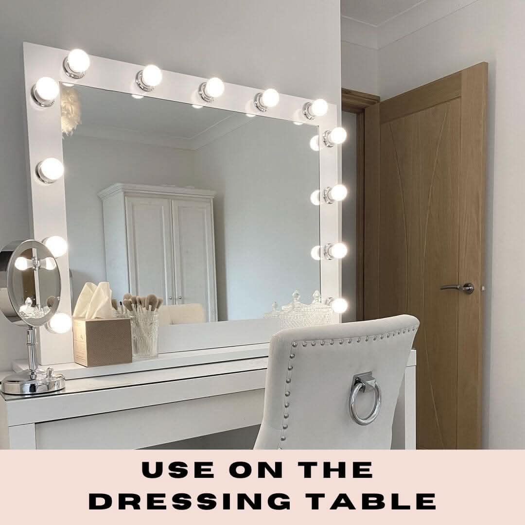 Audrey Hollywood Mirror White 100x80cm - Image 10