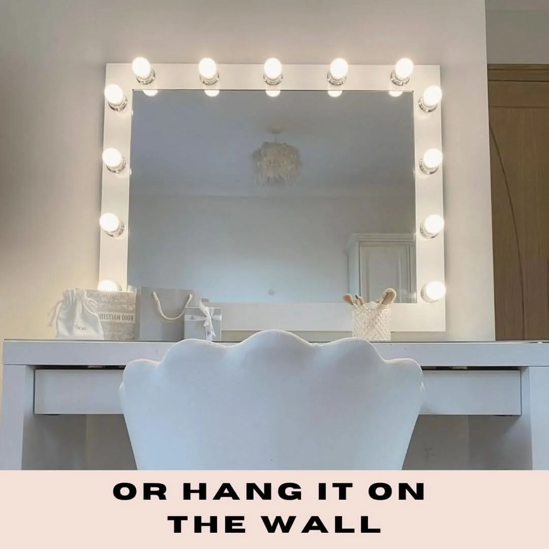 Audrey Hollywood Mirror White 100x80cm - Image 11