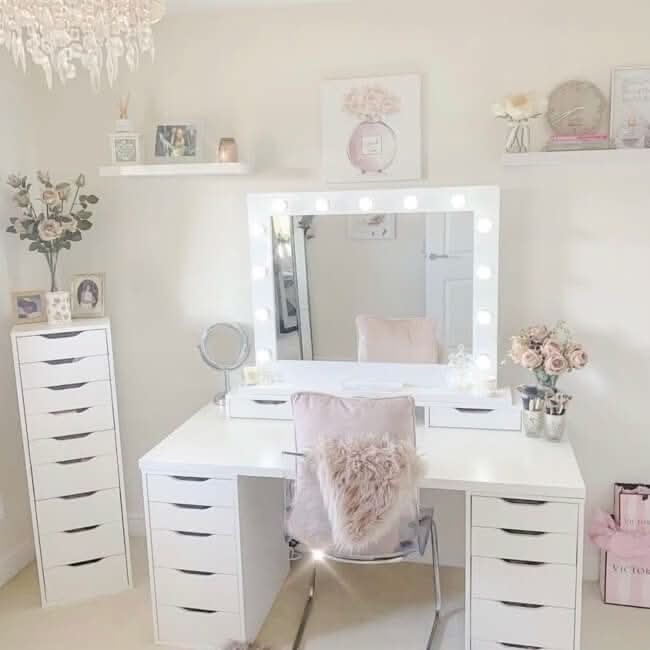 Audrey Hollywood Mirror White 100x80cm - Image 13