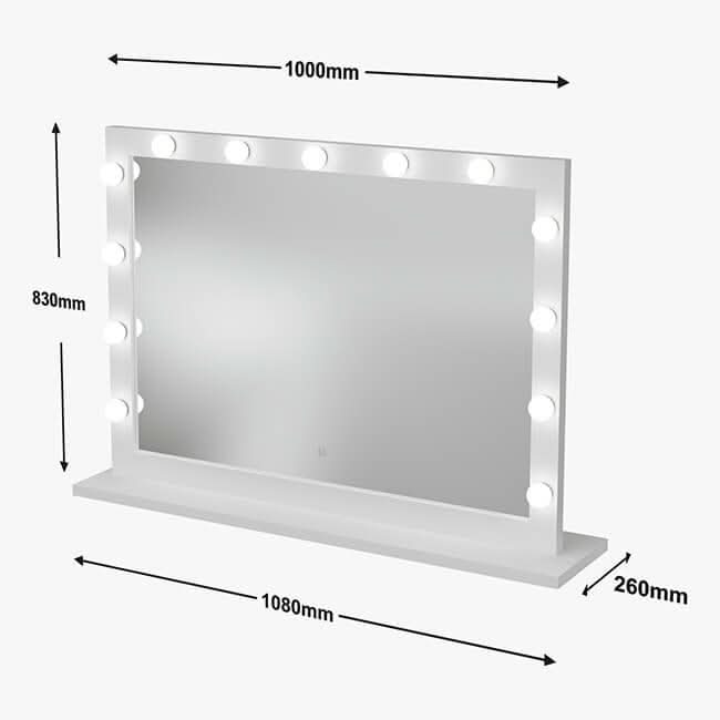 Audrey Hollywood Mirror White 100x80cm - Image 17