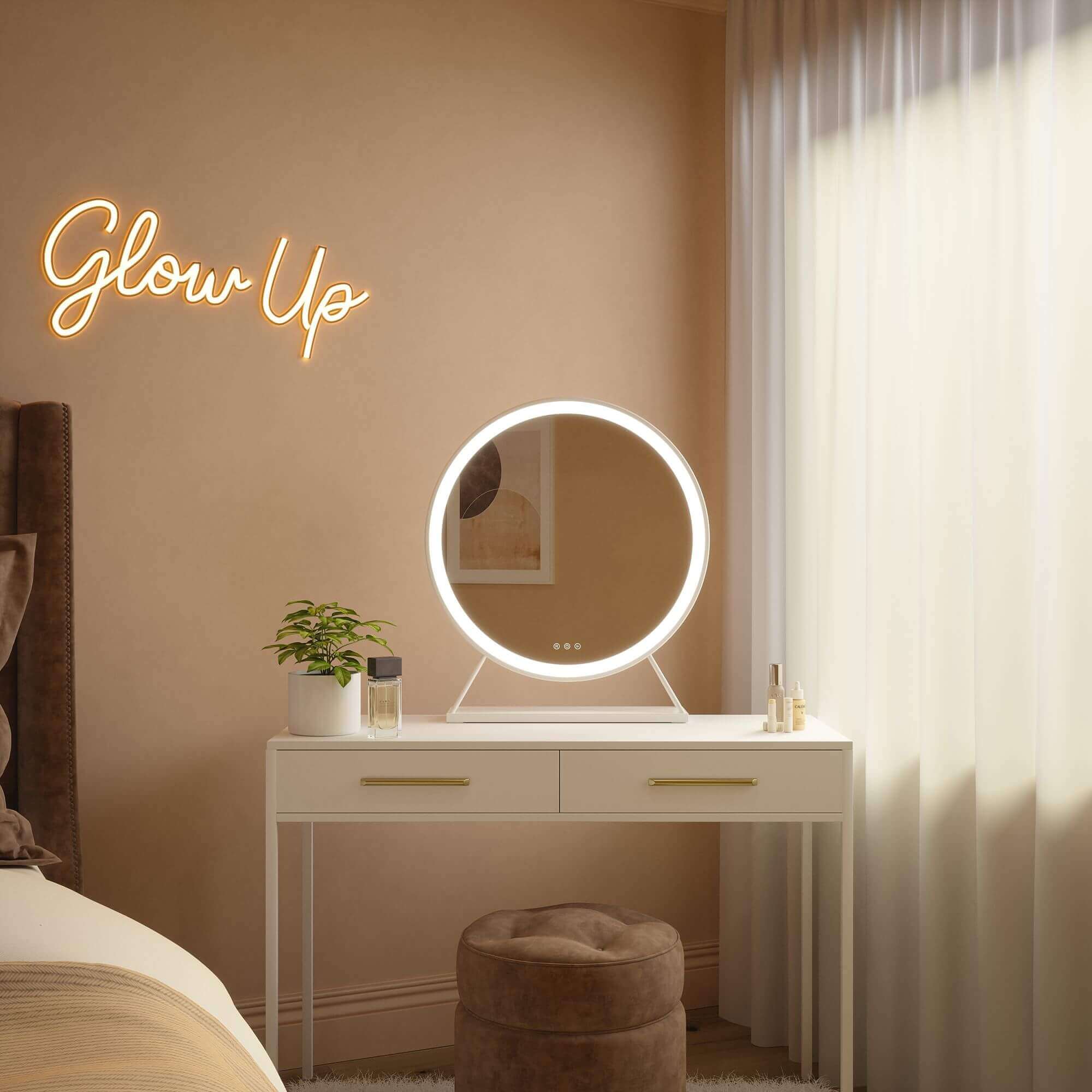 Marilyn Round Hollywood Mirror White 60x67cm - Image 16