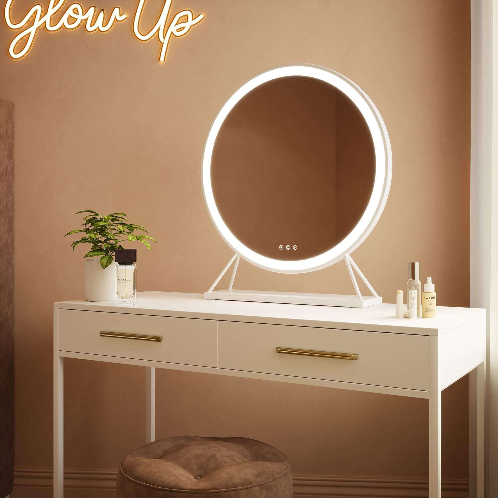 Marilyn Round Hollywood Mirror White 60x67cm - Image 18