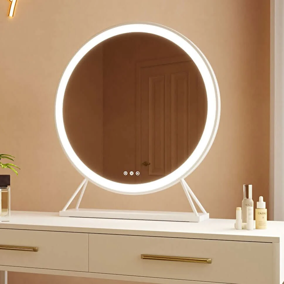 Marilyn Round Hollywood Mirror White 60x67cm - Image 6