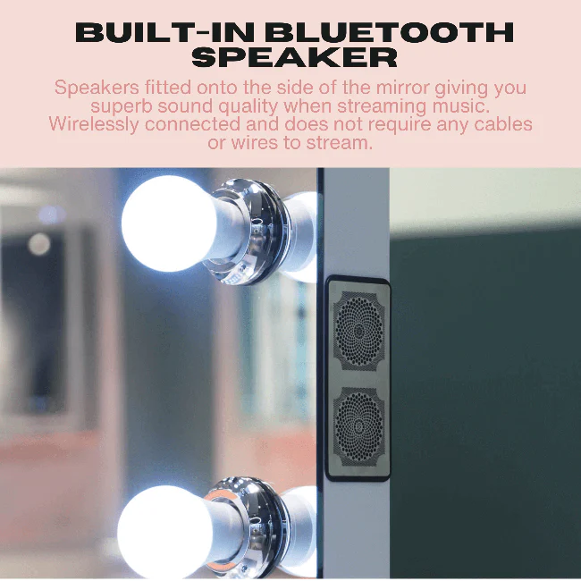 Houston Bluetooth Hollywood Mirror 80x60cm - Image 5